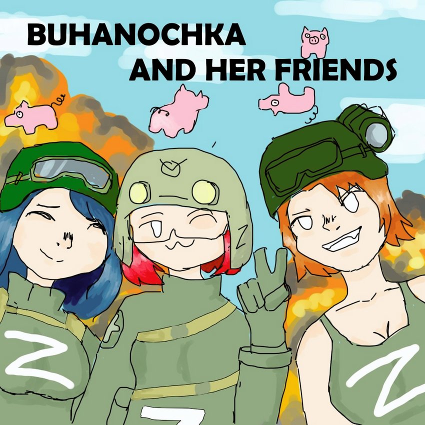 buhanka-chan, kamaz-chan, and t-72-chan (original)