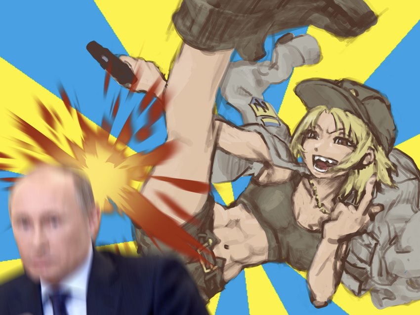 azov-chan and vladimir putin (original and 1 more)