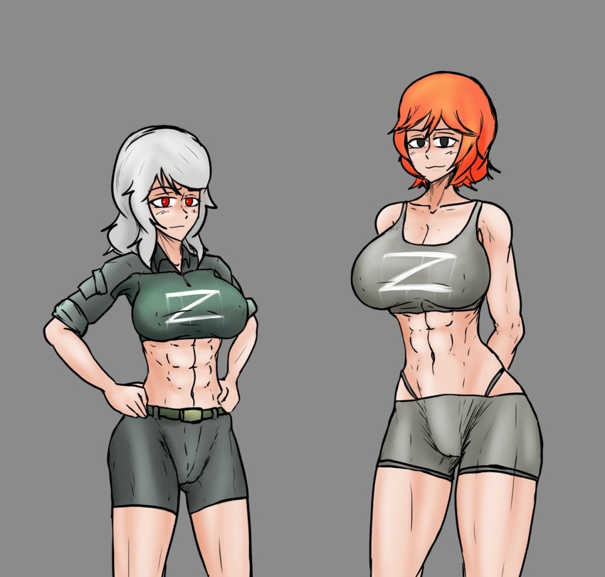 t-72-chan and t-90-chan (original) drawn by gasmask_manlet